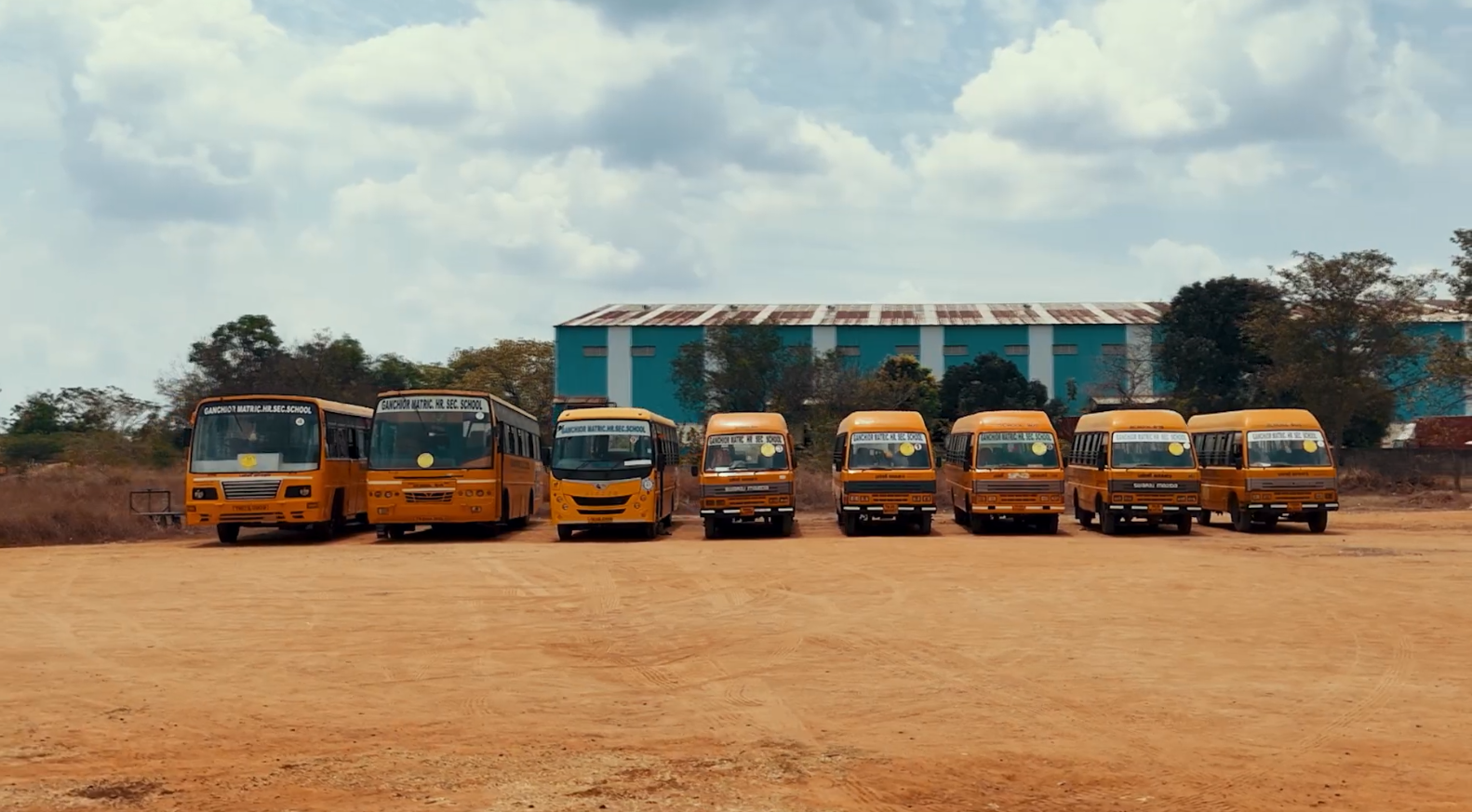 A school bus on a quiet countryside road